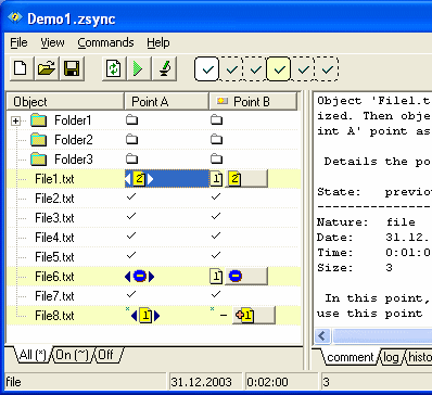 Intellectual folder synchronizer between laptop, remote computer, FTP, etc.